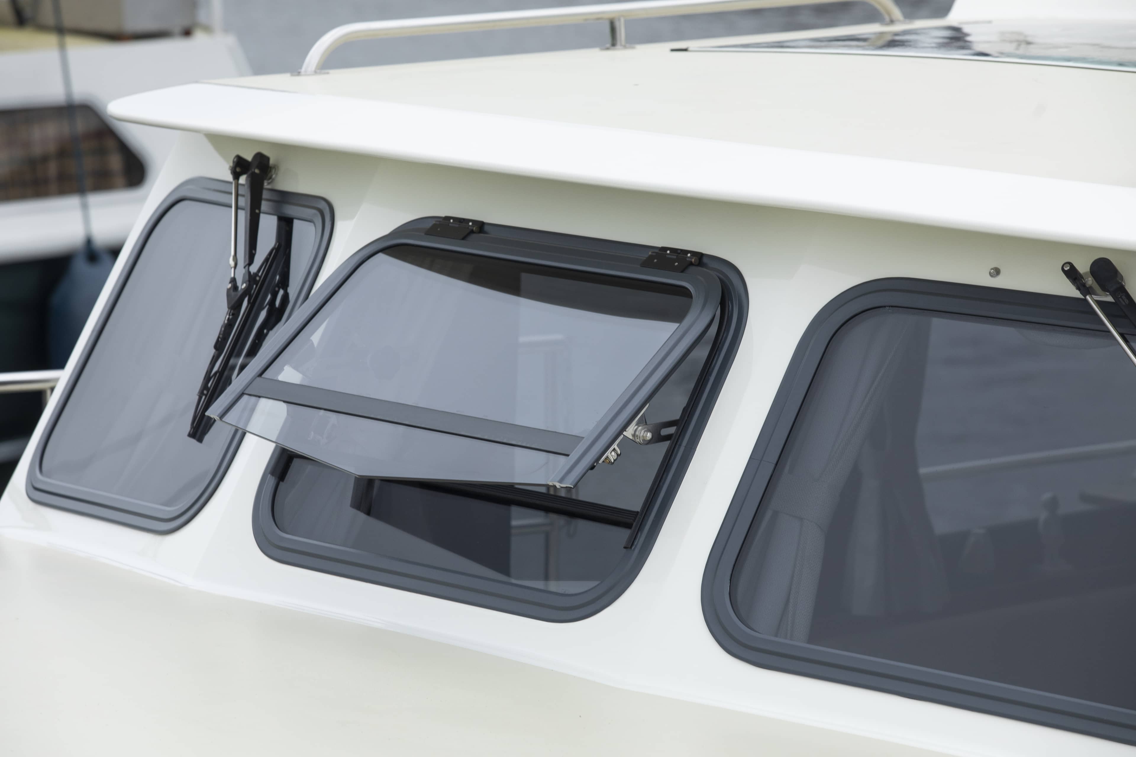 Polymer boat windows